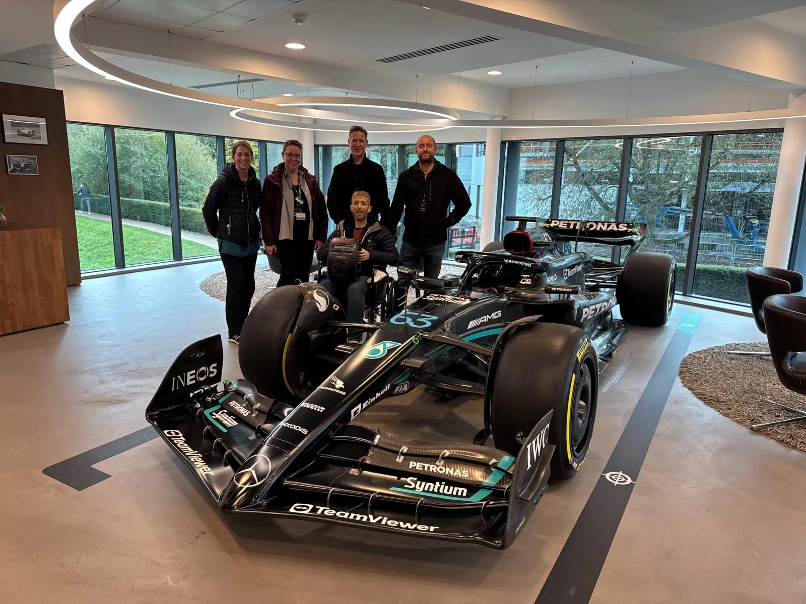 Dan With His Family & Khh Staff At Mercedes