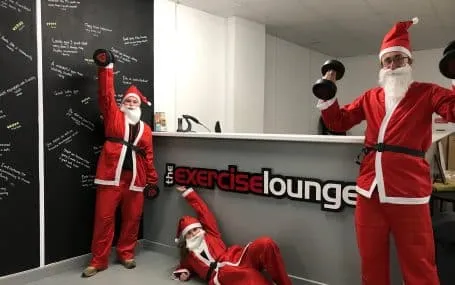 ‘Elfy gym staff take part in Santa run